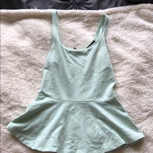 Express Peplum Tank XS light blue